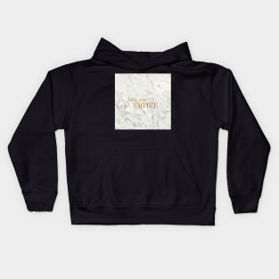 build your EMPIRE - gold on marble Kids Hoodie